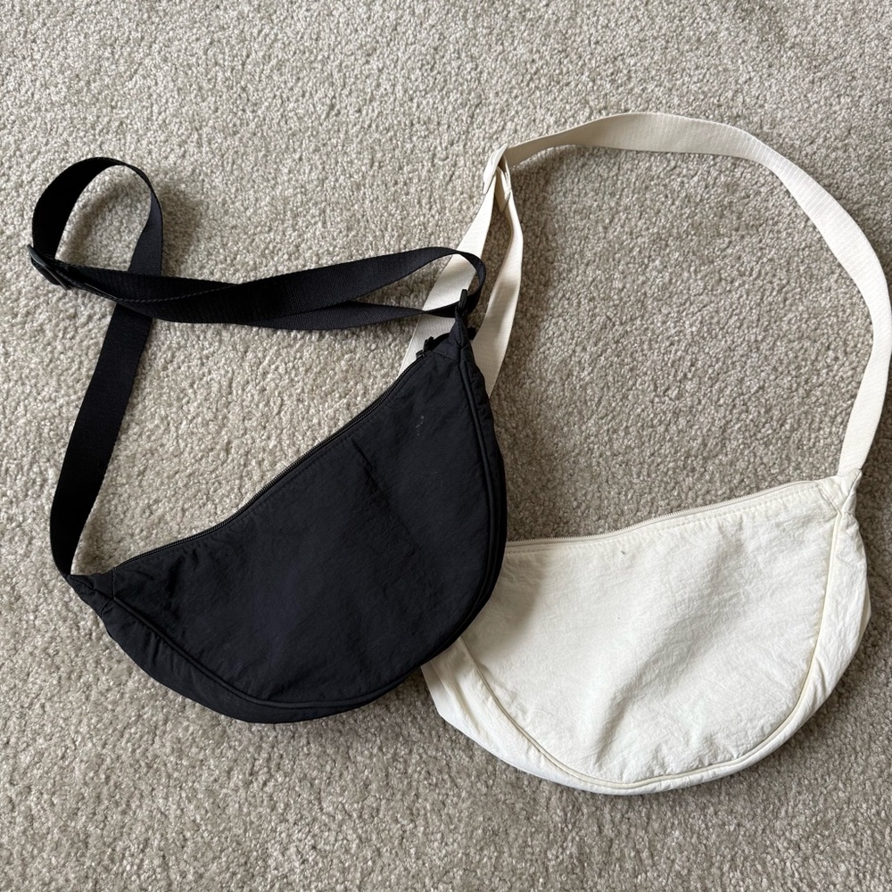 Uniqlo crossbody bags in black and cream